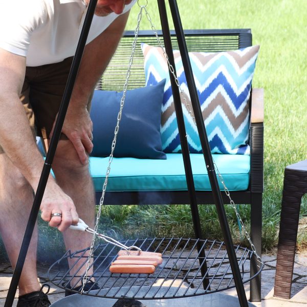 Tripod Grilling Set with Cooking Grate - 22 Diameter - Image 6