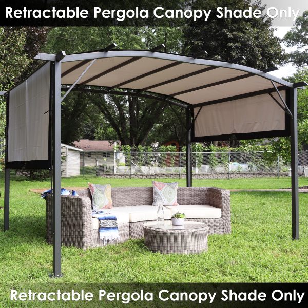 9'x12' Replacement Retractable Pergola Canopy Shade Only - Image 7