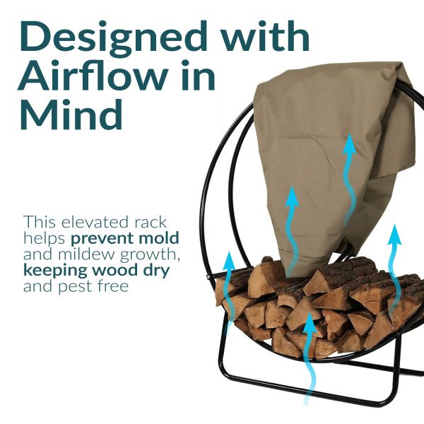 Firewood Log Hoop Rack with Cover - Image 6