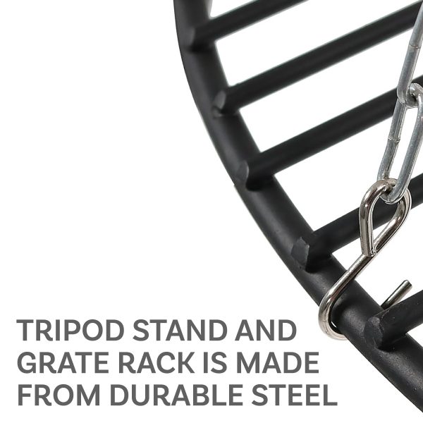 Tripod Grilling Set with Cooking Grate - 22 Diameter - Image 2
