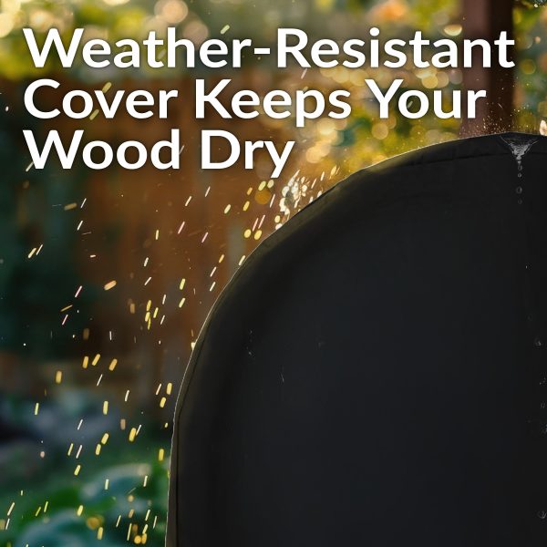 Firewood Log Hoop Rack with Cover - Image 16