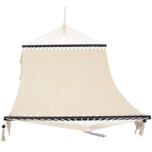Woven Double Hammock with Spreader Bars - Image 10